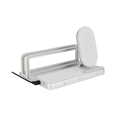Kensington StudioCaddy with Qi Wireless Charging for Apple Devices, USB-A/USB-C, Silver (KMW59090)