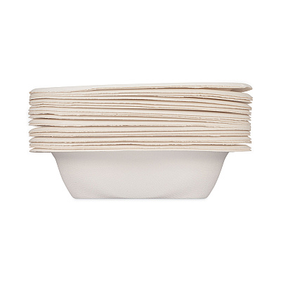 Hefty ECOSAVE Tableware, Bowl, Bagasse, 16 oz, White, 25/Pack (RFPD71625PK)