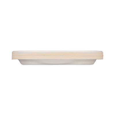 Hefty ECOSAVE Tableware, Plate, Bagasse,  6.75" dia, White, 30/Pack (RFPD77300PK)