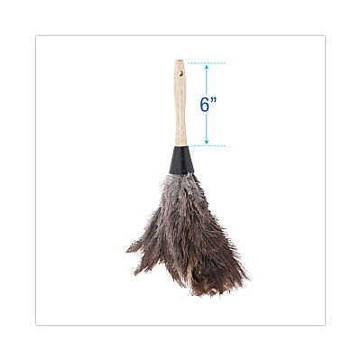 Boardwalk Professional Ostrich Feather Duster, Gray, 14" Length, 6" Handle (BWK14FD)