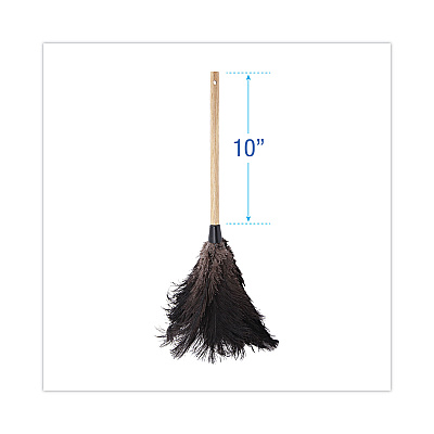 Boardwalk Professional Ostrich Feather Duster, 10" Handle (BWK20BK)