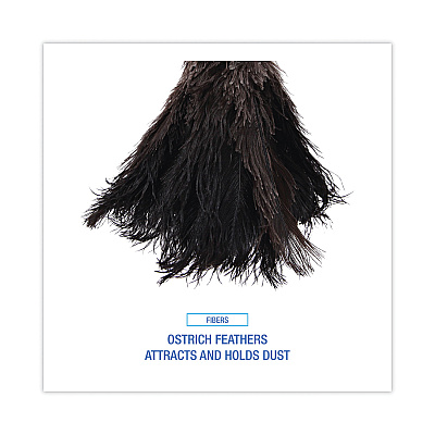 Boardwalk Professional Ostrich Feather Duster, 10" Handle (BWK20BK)