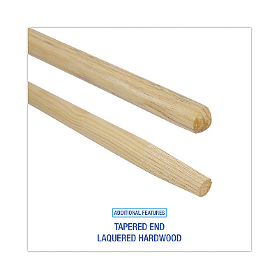 Boardwalk Tapered End Broom Handle, Lacquered Pine, 1.13" dia x 60", Natural (BWK125)