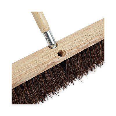 Boardwalk Metal Tip Threaded Hardwood Broom Handle, 1.13" dia x 60", Natural (BWK138)