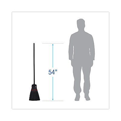 Boardwalk Maid Broom, Plastic Bristles, 54" Overall Length, Dozen (BWK916P)