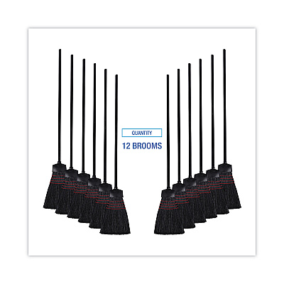 Boardwalk Maid Broom, Plastic Bristles, 54" Overall Length, Dozen (BWK916P)