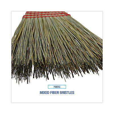 Boardwalk Mixed Fiber Maid Broom, Mixed Fiber Bristles, 55" Overall Length, Natural, 12/Carton (BWK920YCT)