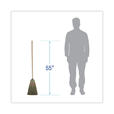 Boardwalk Mixed Fiber Maid Broom, Mixed Fiber Bristles, 55" Overall Length, Natural (BWK920YEA)