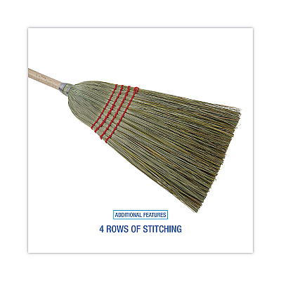 Boardwalk Mixed Fiber Maid Broom, Mixed Fiber Bristles, 55" Overall Length, Natural (BWK920YEA)