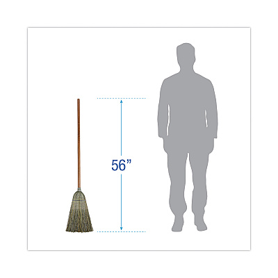 Boardwalk Warehouse Broom, Yucca/Corn Fiber Bristles, 56" Overall Length, Natural (BWK932YEA)