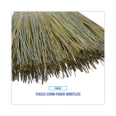 Boardwalk Warehouse Broom, Yucca/Corn Fiber Bristles, 56" Overall Length, Natural (BWK932YEA)
