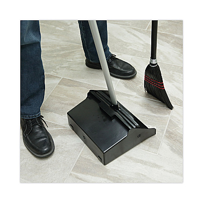Boardwalk Flag Tipped Poly Lobby Brooms, Flag Tipped Poly Bristles, 38" Overall Length, Natural/Black, 12/Carton (BWK951BP)