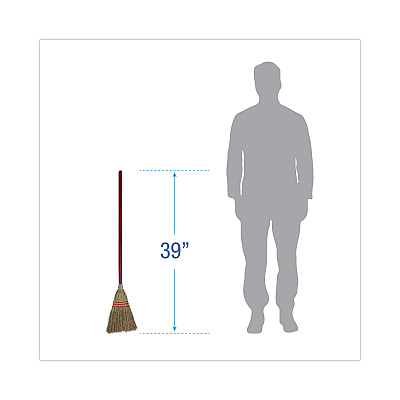 Boardwalk Corn Fiber Lobby/Toy Broom, Corn Fiber Bristles, 39" Overall Length, Red, 12/Carton (BWK951TCT)