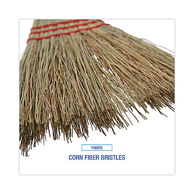 Boardwalk Corn Fiber Lobby/Toy Broom, Corn Fiber Bristles, 39" Overall Length, Red, 12/Carton (BWK951TCT)