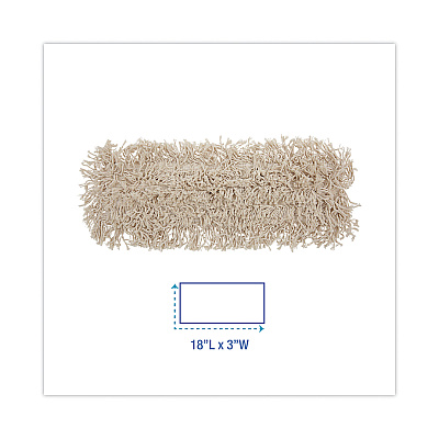 Boardwalk Mop Head, Dust, Cotton, 18 x 3, White (BWK1018)
