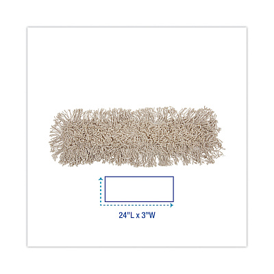 Boardwalk Mop Head, Dust, Cotton, 24 x 3, White (BWK1024)