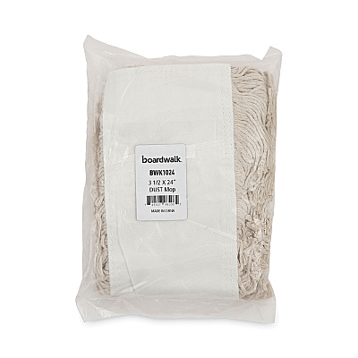 Boardwalk Mop Head, Dust, Cotton, 24 x 3, White (BWK1024)