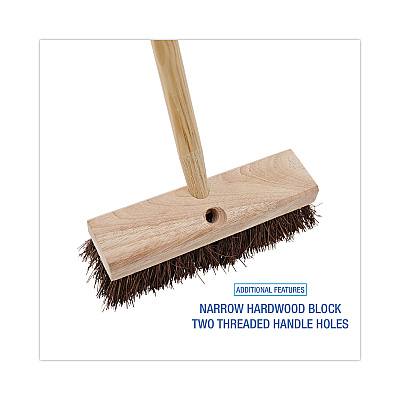 Boardwalk Deck Brush Head, 2" Brown Palmyra Bristles, 10" Brush (BWK3110)