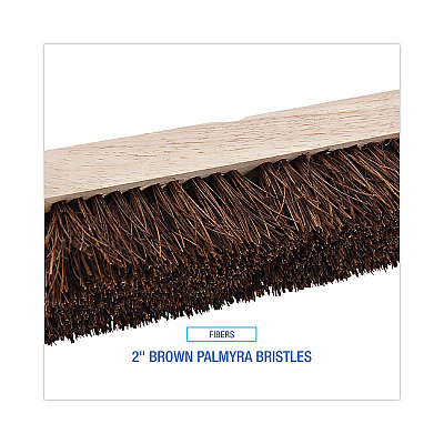 Boardwalk Deck Brush Head, 2" Brown Palmyra Bristles, 10" Brush (BWK3110)