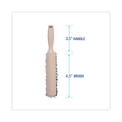 Boardwalk Counter Brush, Black Polypropylene, 4.5" Brush, 3.5" Tan Plastic Handle (BWK5308)