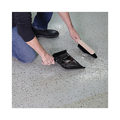 Boardwalk Counter Brush, Black Polypropylene, 4.5" Brush, 3.5" Tan Plastic Handle (BWK5308)