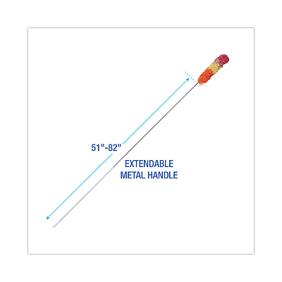 Boardwalk Polywool Dusters, Metal Handle Extends 51" to 82" Handle, Assorted Colors (BWK9442)