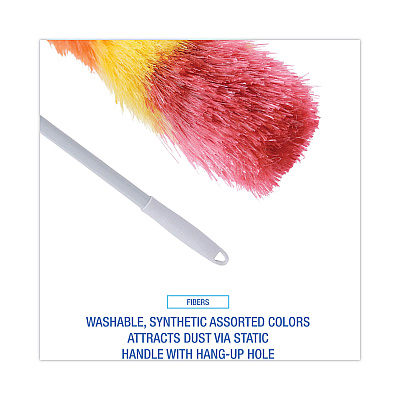 Boardwalk Polywool Dusters, Metal Handle Extends 51" to 82" Handle, Assorted Colors (BWK9442)