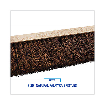 Boardwalk Floor Brush Head, 3.25" Natural Palmyra Fiber Bristles, 18" Brush (BWK20118)