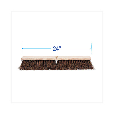 Boardwalk Floor Brush Head, 3.25" Natural Palmyra Fiber Bristles, 24" Brush (BWK20124)