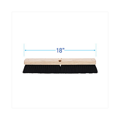 Boardwalk Floor Brush Head, 2.5" Black Tampico Fiber Bristles, 18" Brush (BWK20218)