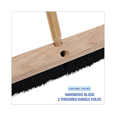 Boardwalk Floor Brush Head, 2.5" Black Tampico Fiber Bristles, 18" Brush (BWK20218)
