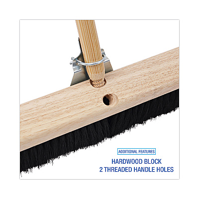 Boardwalk Floor Brush Head, 2.5" Black Tampico Fiber Bristles, 36" Brush (BWK20236)