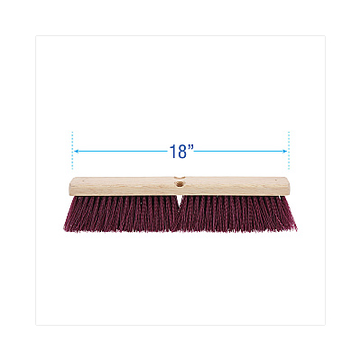 Boardwalk Floor Brush Head, 3" Maroon Heavy-Duty Polypropylene Bristles, 18" Brush (BWK20318)