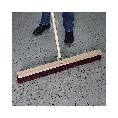 Boardwalk Floor Brush Head, 3.25" Maroon Stiff Polypropylene Bristles, 36" Brush (BWK20336)