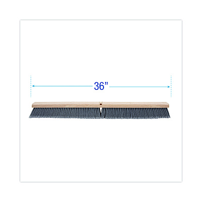 Boardwalk Floor Brush Head, 3" Gray Flagged Polypropylene Bristles, 36" Brush (BWK20436)