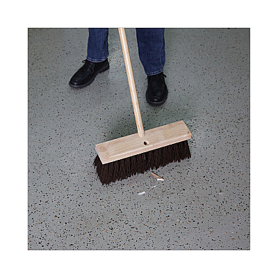 Boardwalk Street Broom Head, 6.25" Brown Polypropylene Bristles, 16" Brush (BWK73160)