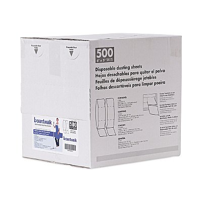 Boardwalk TrapEze Disposable Dusting Sheets, 5" x 125 ft, White, 250 Sheets/Roll, 2 Rolls/Carton (BWK582505)