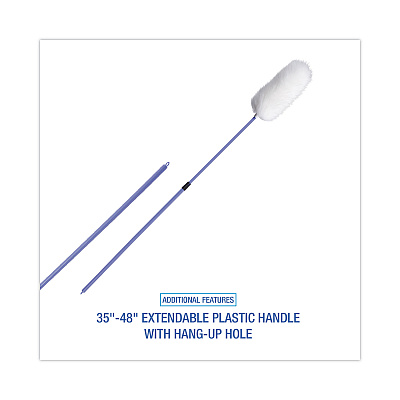 Boardwalk Lambswool Duster, Plastic Handle Extends 35" to 48" Handle, Assorted Colors (BWKL3850)