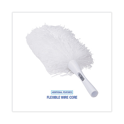 Boardwalk MicroFeather Duster, Microfiber Feathers, Washable, 23", White (BWKMICRODUSTER)