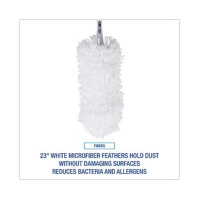Boardwalk MicroFeather Duster, Microfiber Feathers, Washable, 23", White (BWKMICRODUSTER)