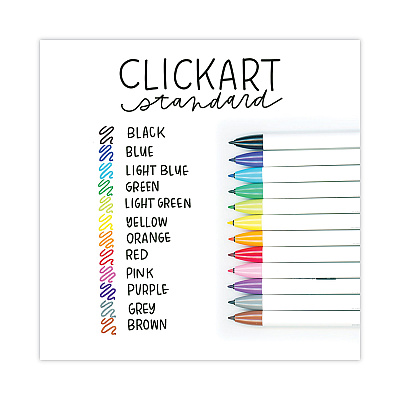 Zebra ClickArt Porous Point Pen, Retractable, Fine 0.6 mm, Assorted Ink and Barrel Colors, 12/Pack (ZEB69012)
