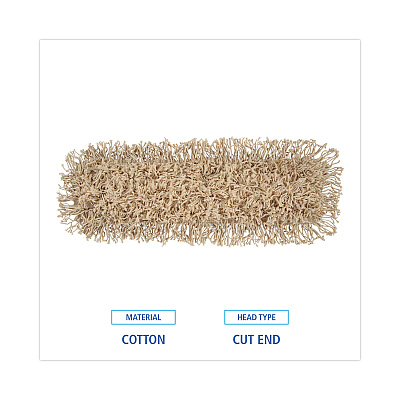 Boardwalk Industrial Dust Mop Head, Hygrade Cotton, 24w x 5d, White (BWK1324)