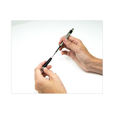 Zebra F-301 Ballpoint Pen, Retractable, Bold 1.6 mm, Black Ink, Stainless Steel/Black Barrel, 2/Pack (ZEB27312)