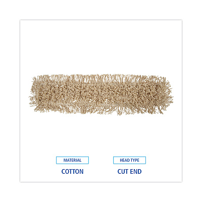 Boardwalk Industrial Dust Mop Head, Washable, Hygrade Cotton, 36w x 5d, White (BWK1336)