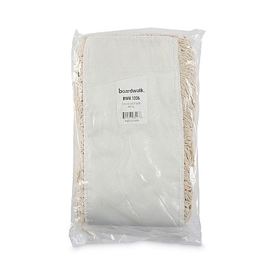 Boardwalk Industrial Dust Mop Head, Washable, Hygrade Cotton, 36w x 5d, White (BWK1336)
