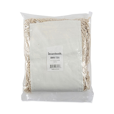 Boardwalk Industrial Dust Mop Head, Hygrade Cotton, 24w x 5d, White (BWK1324)