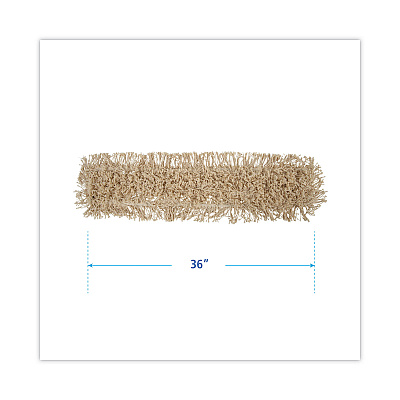 Boardwalk Industrial Dust Mop Head, Washable, Hygrade Cotton, 36w x 5d, White (BWK1336)