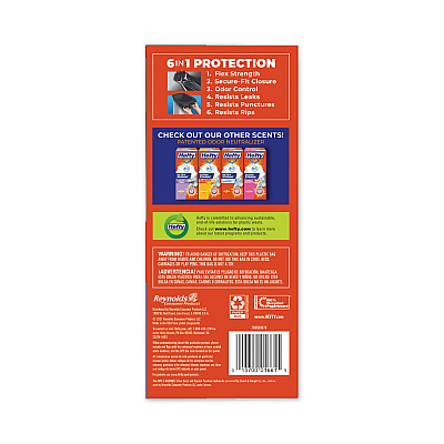 Hefty Ultra Strong BlackOut Tall-Kitchen Drawstring Bags, 13 gal, Citrus Twist Scent, 23.75" x 24.88", Black, 80/Box (PCTE88352)