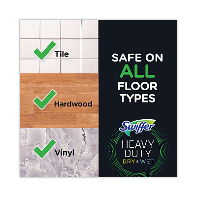Swiffer Heavy-Duty Wet Refill Cloths, 10 x 8, Open Window Fresh, 20/Tub, 6 Tubs/Carton (PGC76472)