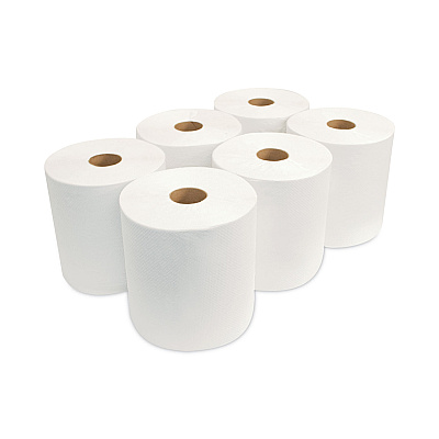 Morcon Tissue Morsoft Universal Roll Towels, 1-Ply, 8" x 700 ft, White, 6 Rolls/Carton (MOR6700W)